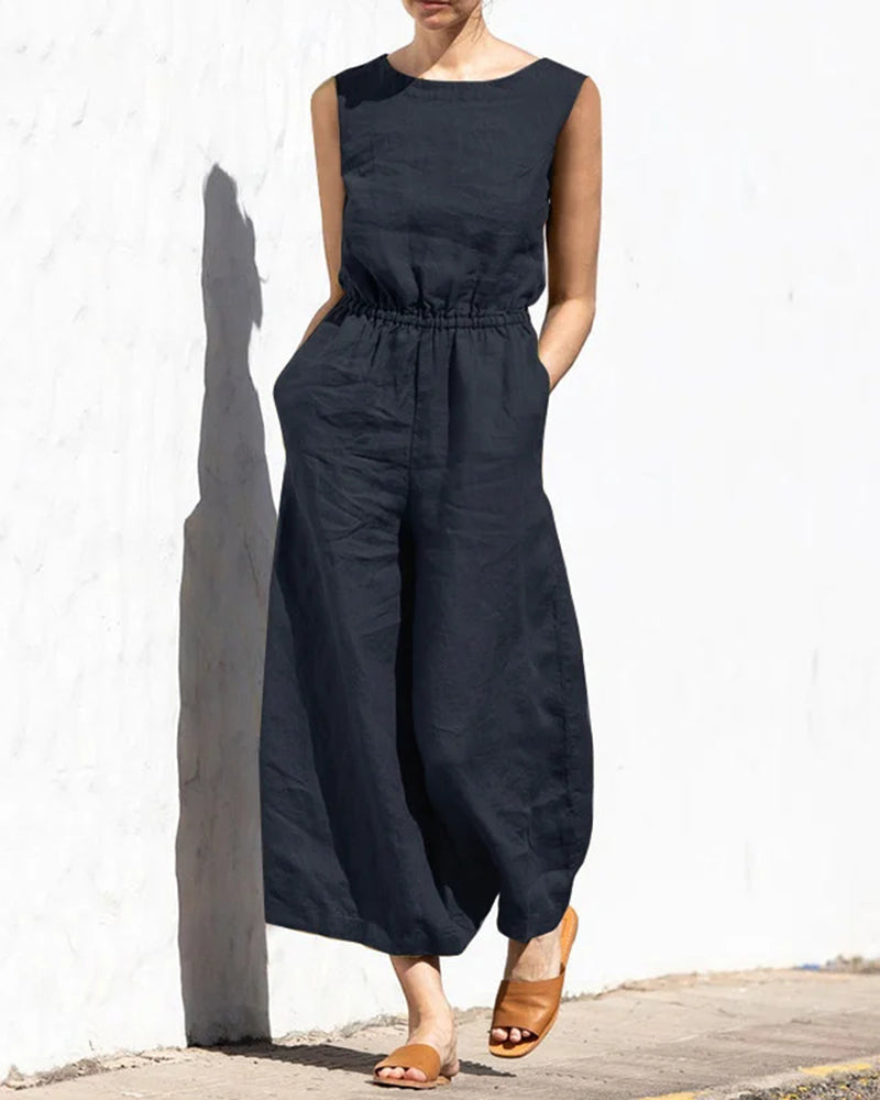 Tempest | Casual Linen Wide Leg Jumpsuit