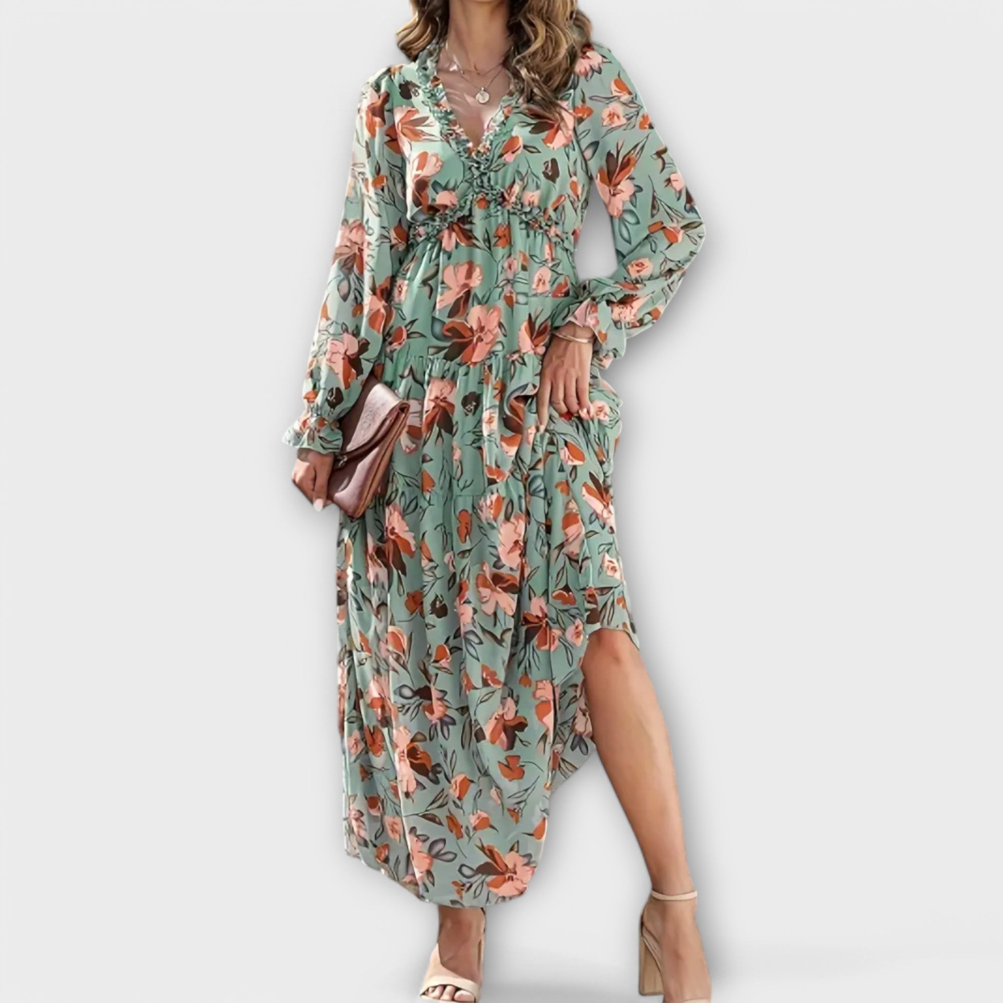 Florielle | Romantic Floral Long Sleeve Maxi Dress