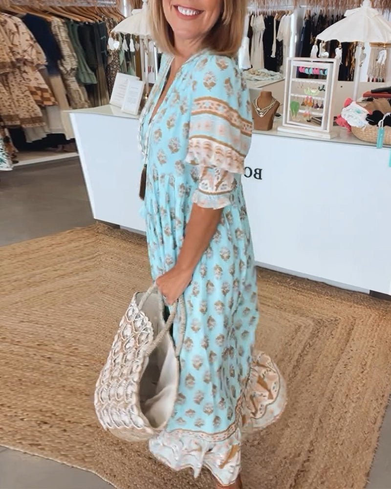 Ameliana | Elegant Floral Tiered Maxi Dress