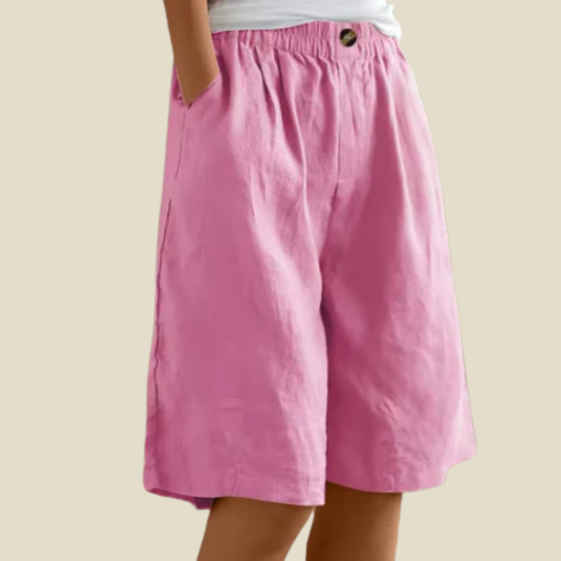 Camille | Effortless Linen Wide-Leg Shorts