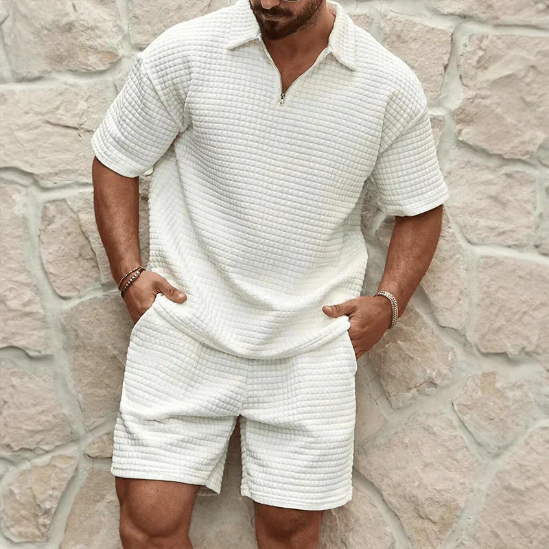 Dalton | Men's Classic Waffle Knit Two Piece Set
