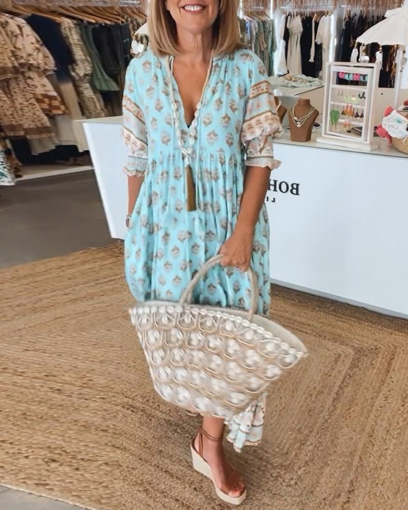 Ameliana | Elegant Floral Tiered Maxi Dress