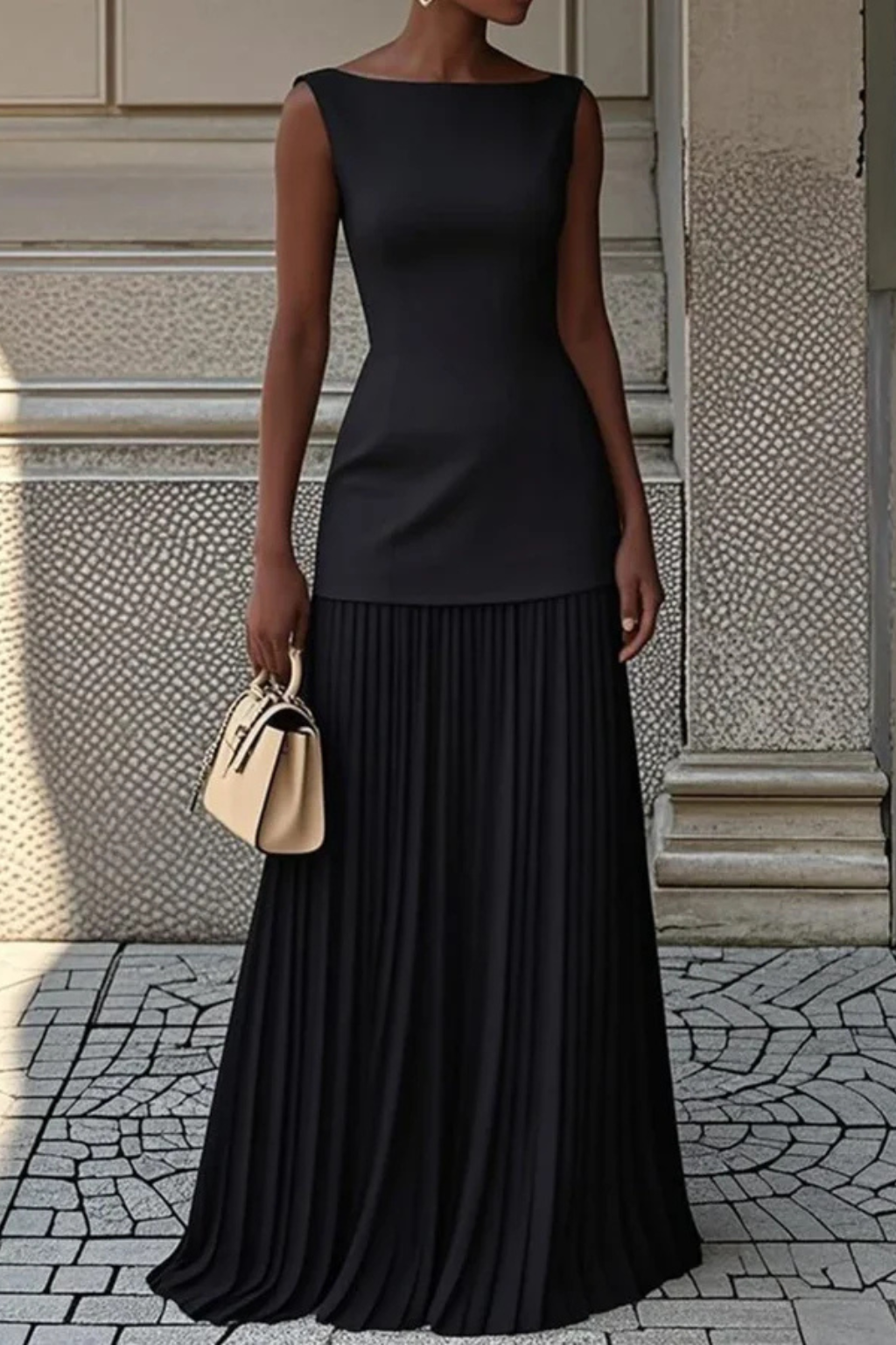 Cordelia | Elegant Pleated Maxi Dress