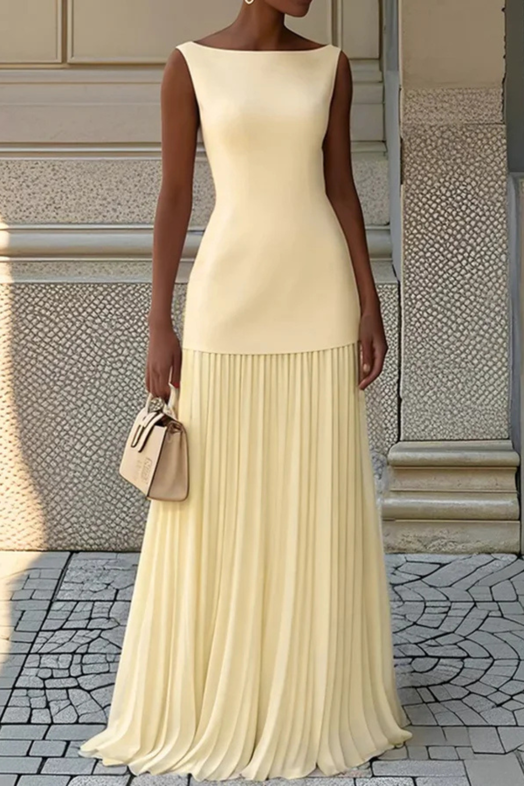 Cordelia | Elegant Pleated Maxi Dress