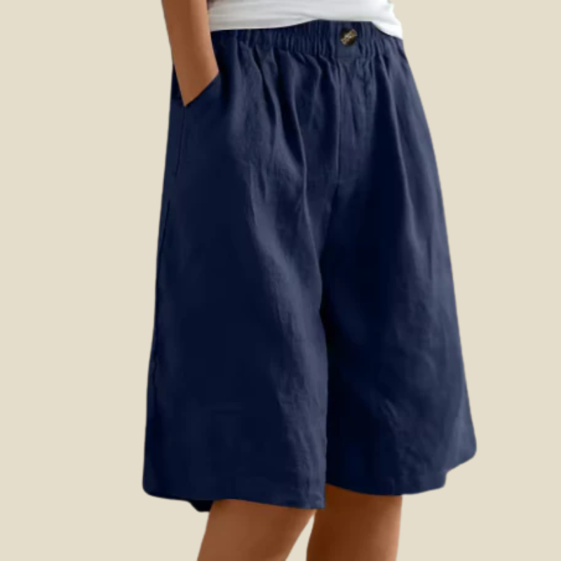 Camille | Effortless Linen Wide-Leg Shorts