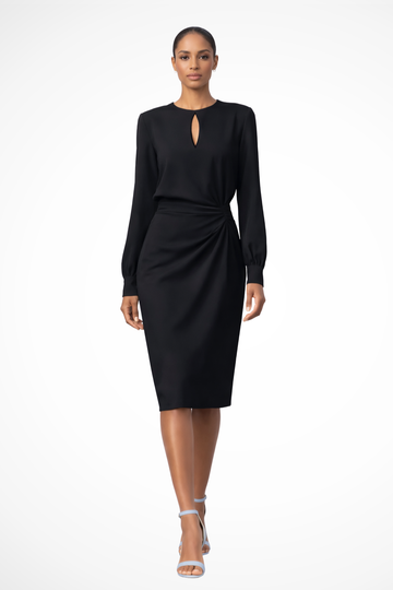 Beatrice | Elegant Keyhole Wrap Midi Dress