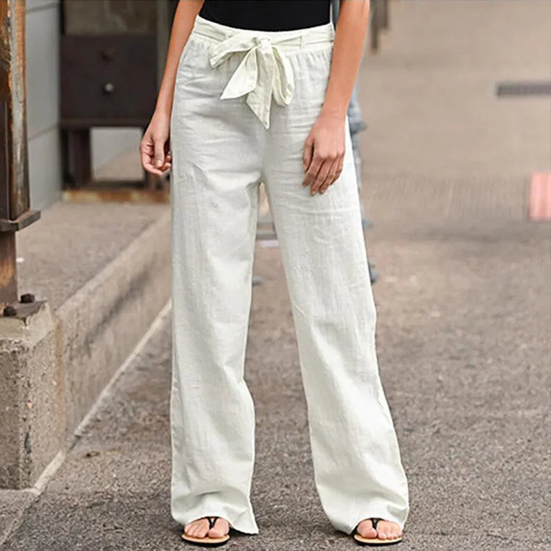 Aurelia | Elegant Linen Wide Leg Pants