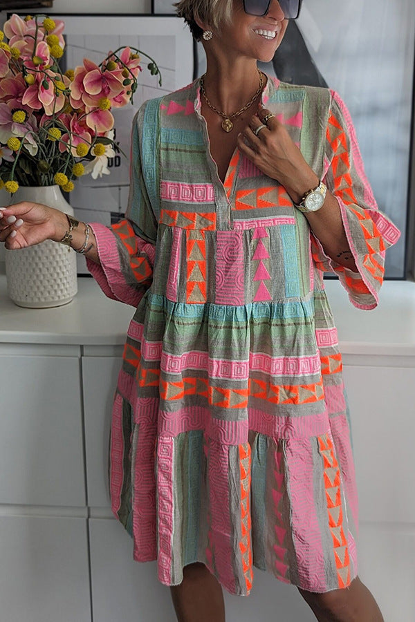 Floralie | Casual Tiered Mini Dress