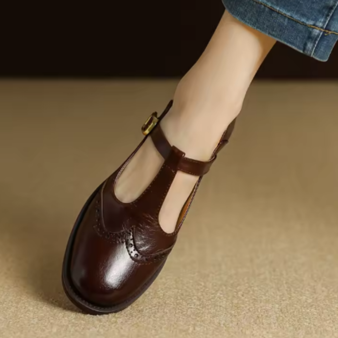 Cordelia | Classic T-Strap Mary Jane Block Heels