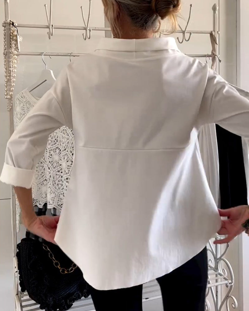 Ophelia | Elegant Mock Neck Blouse