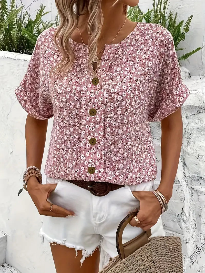 Ophelia | Floral Button Up Blouse