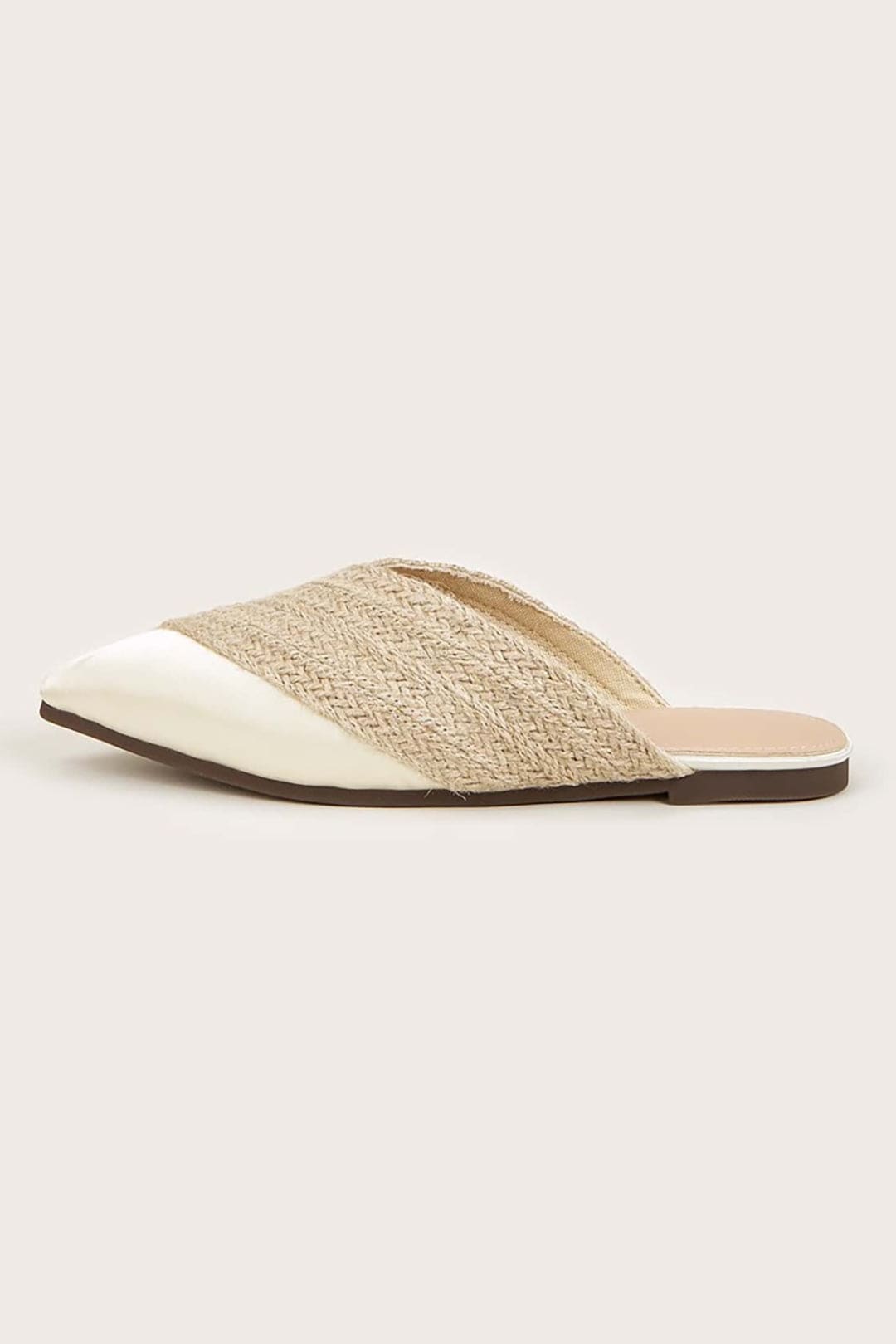Margot | Elegant Woven Raffia Pointed Toe Mules