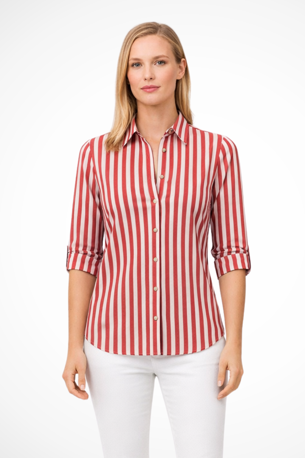 Penelope | Elegant Striped Button Down Shirt