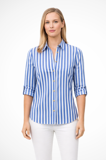 Penelope | Elegant Striped Button Down Shirt