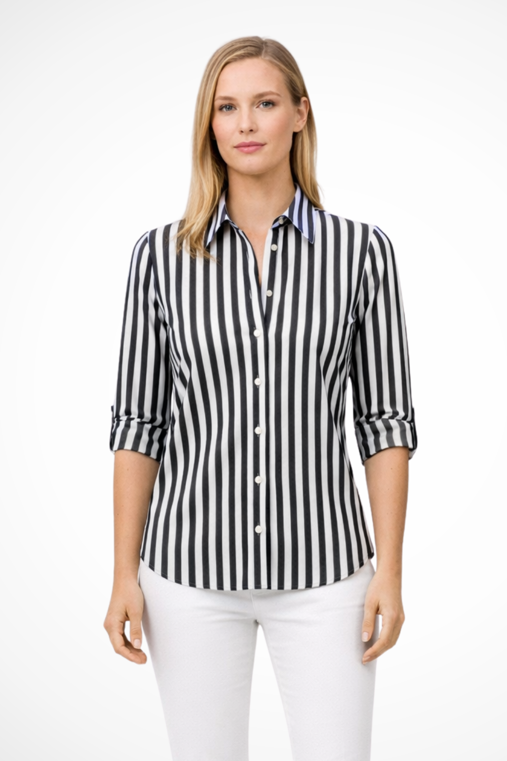 Penelope | Elegant Striped Button Down Shirt