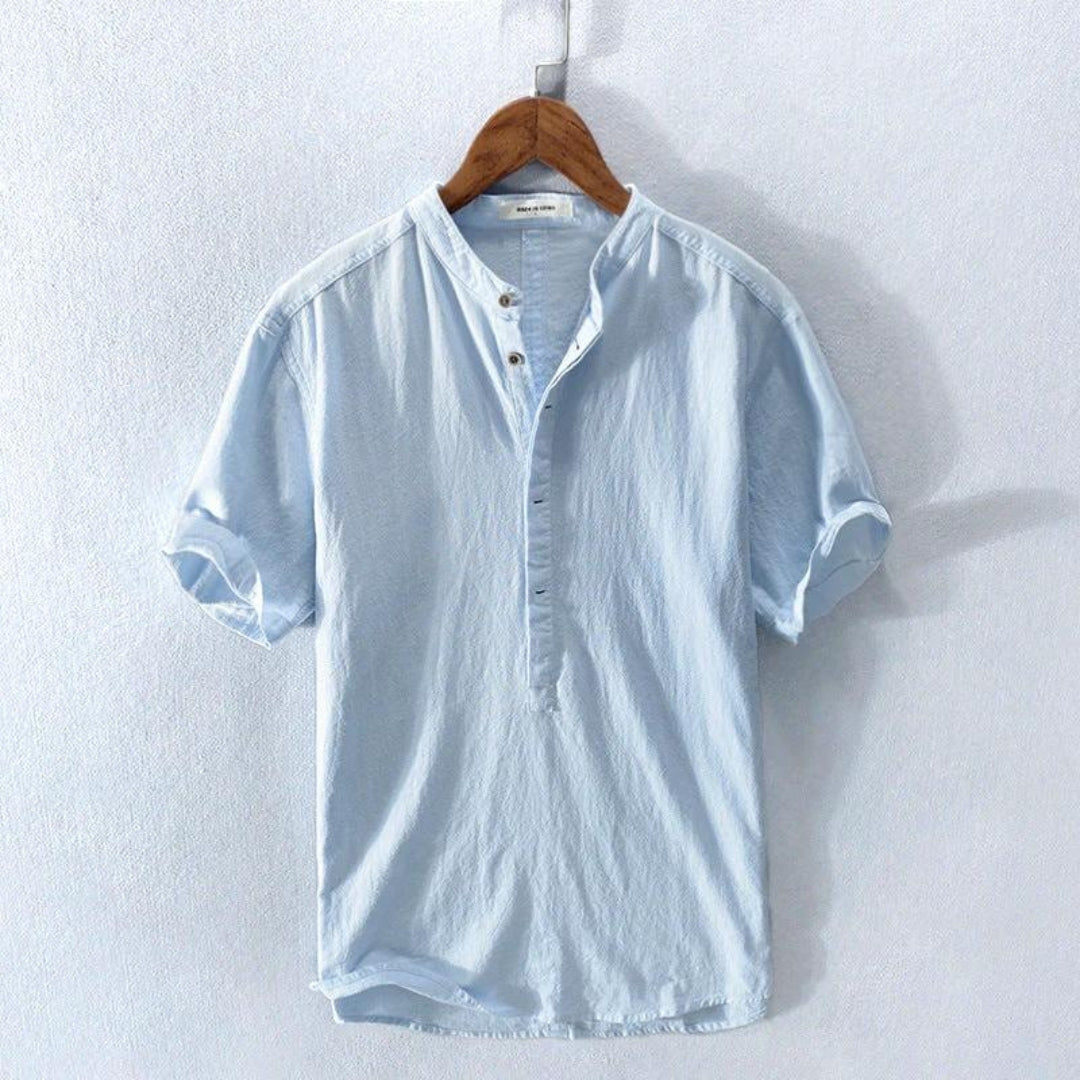 Knox | Men's Casual Linen Henley Shirt