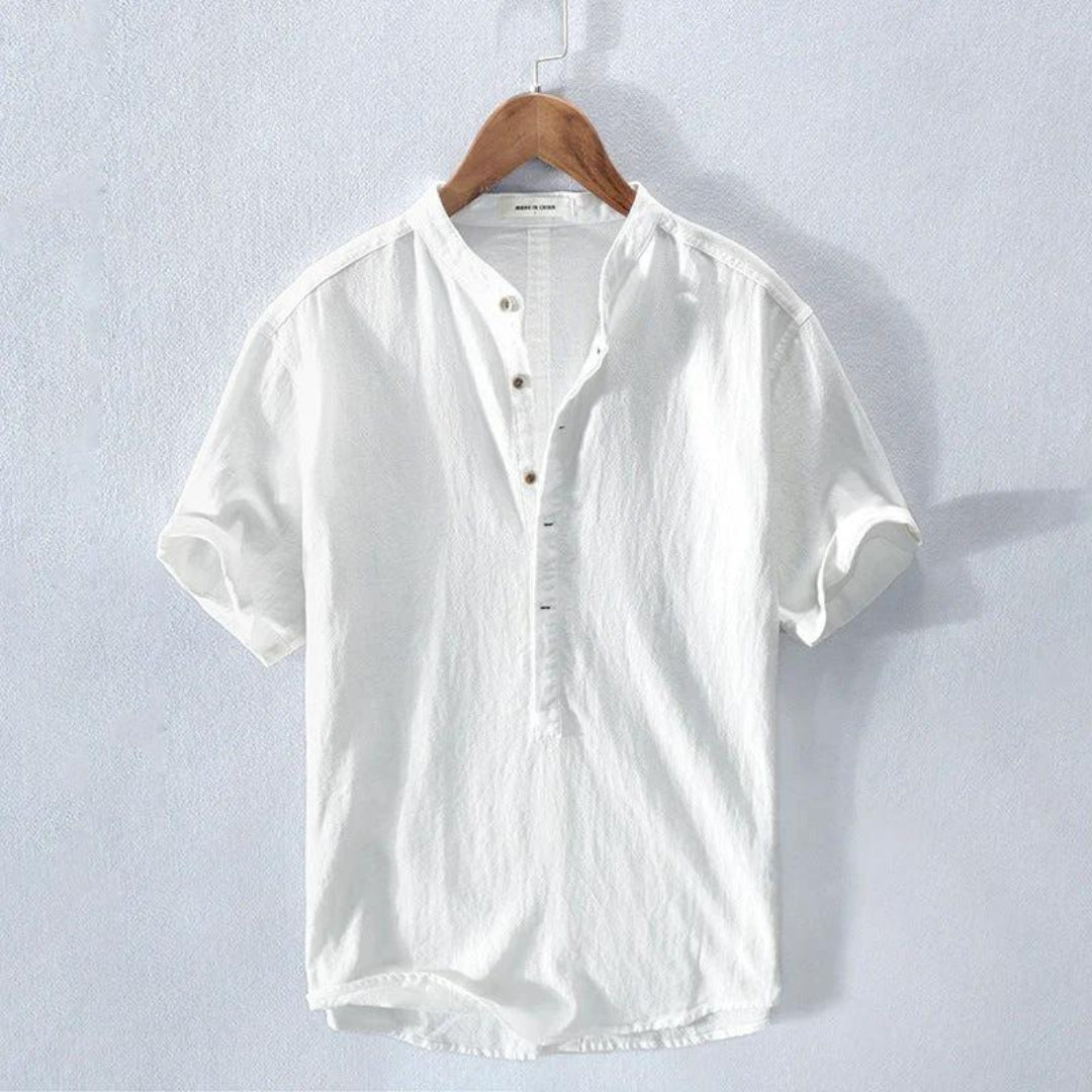 Knox | Men's Casual Linen Henley Shirt
