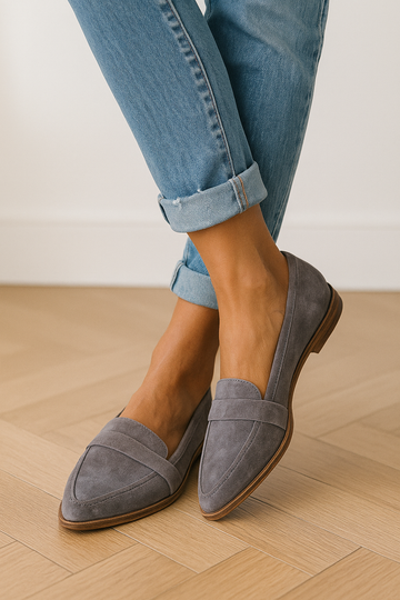 Viviana | Elegant Suede Penny Loafers