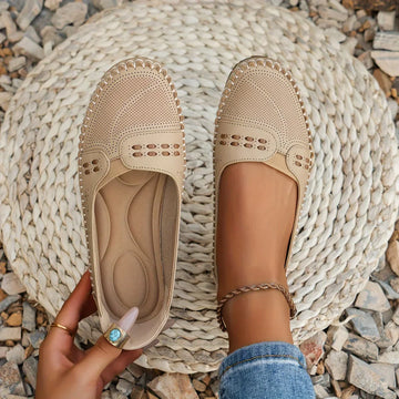 Ophelia | Elegant Perforated Penny Loafers