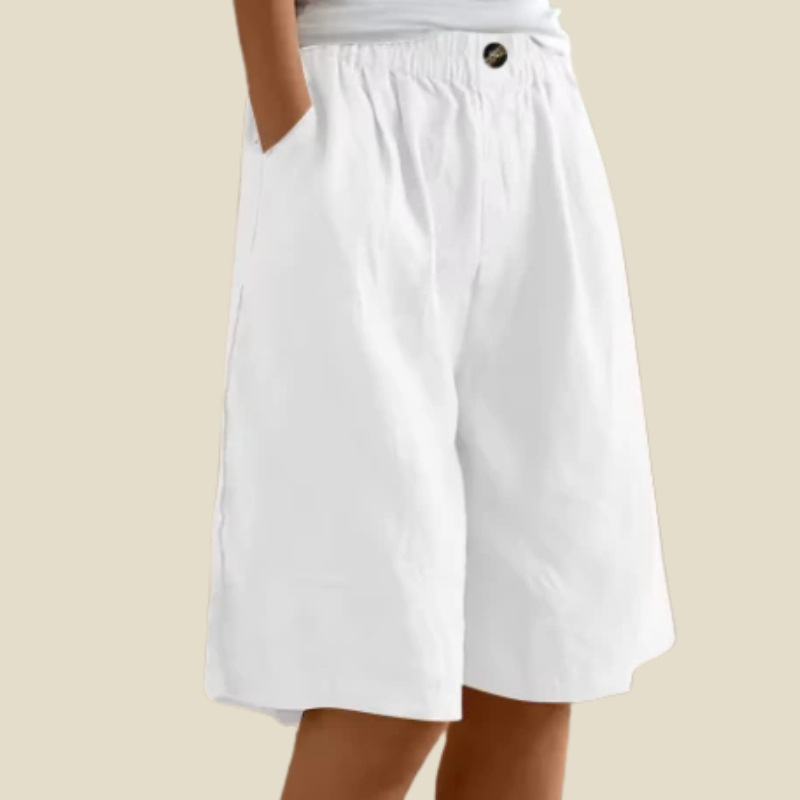 Camille | Effortless Linen Wide-Leg Shorts