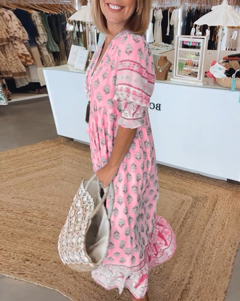 Ameliana | Elegant Floral Tiered Maxi Dress