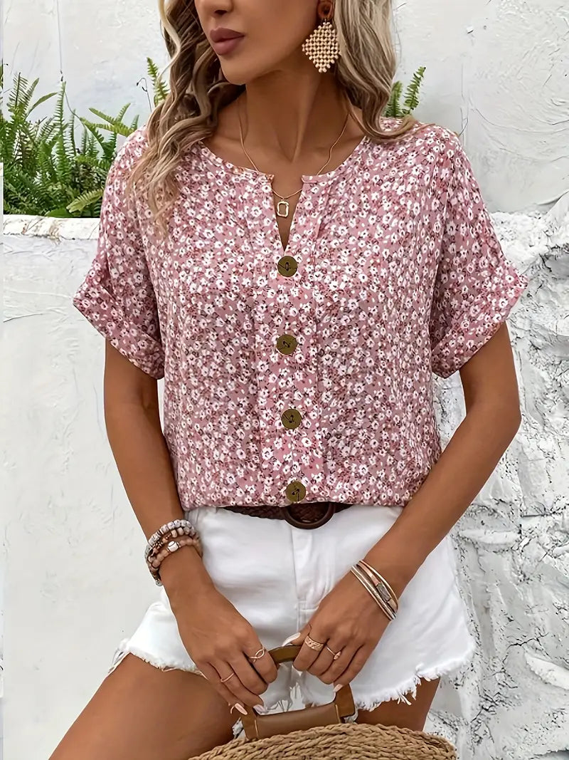 Ophelia | Floral Button Up Blouse