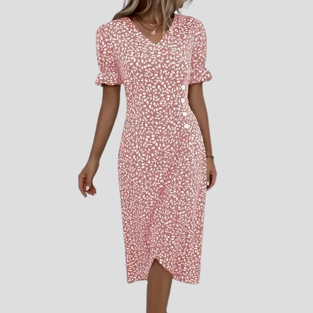 Delphine | Floral Wrap Midi Dress