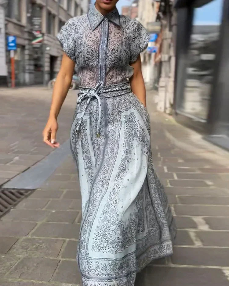 Celeste | Elegant Paisley Two Piece Set