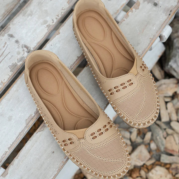 Ophelia | Elegant Perforated Penny Loafers