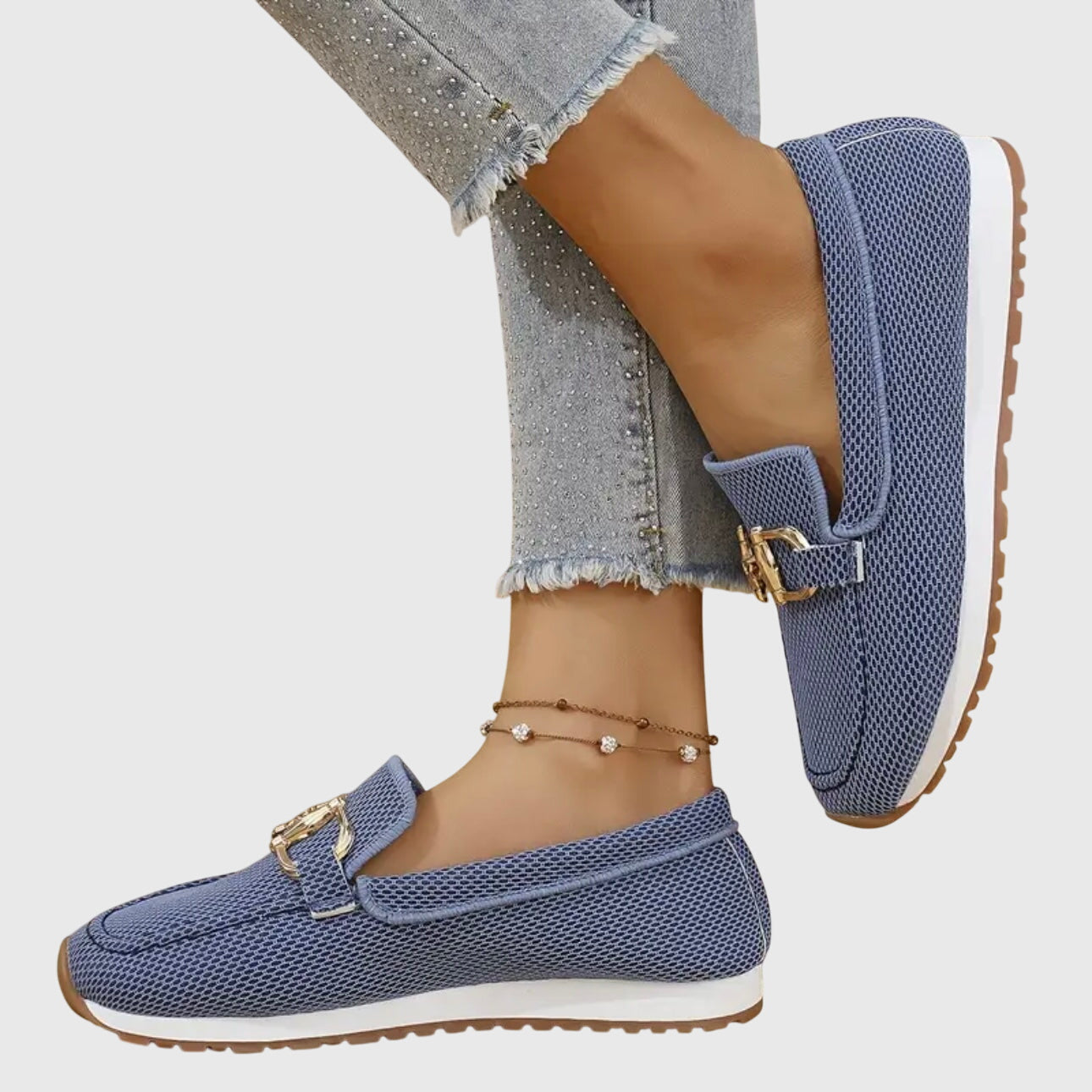 Delphine | Casual Chain Detail Penny Loafers