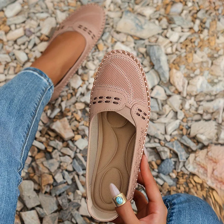 Ophelia | Elegant Perforated Penny Loafers
