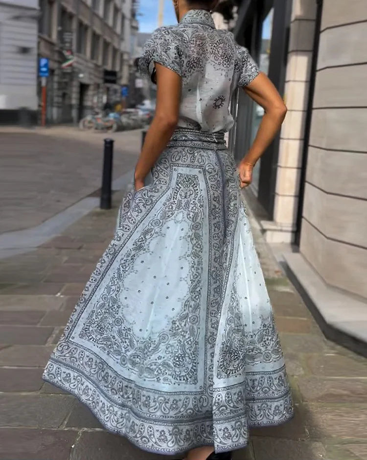 Celeste | Elegant Paisley Two Piece Set