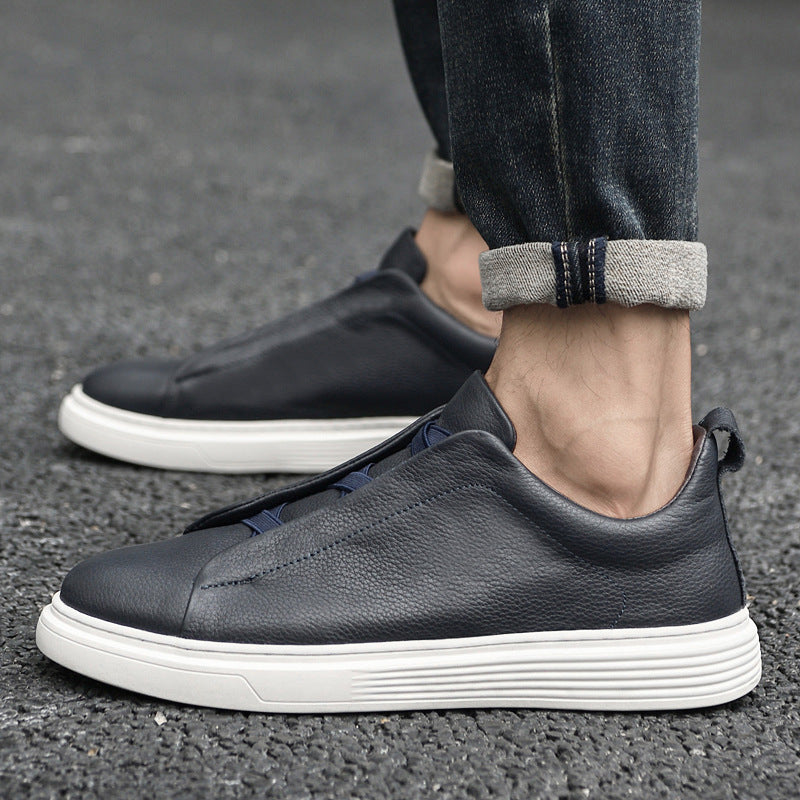 Marcus | Men's Casual Leather Slip-On Sneakers