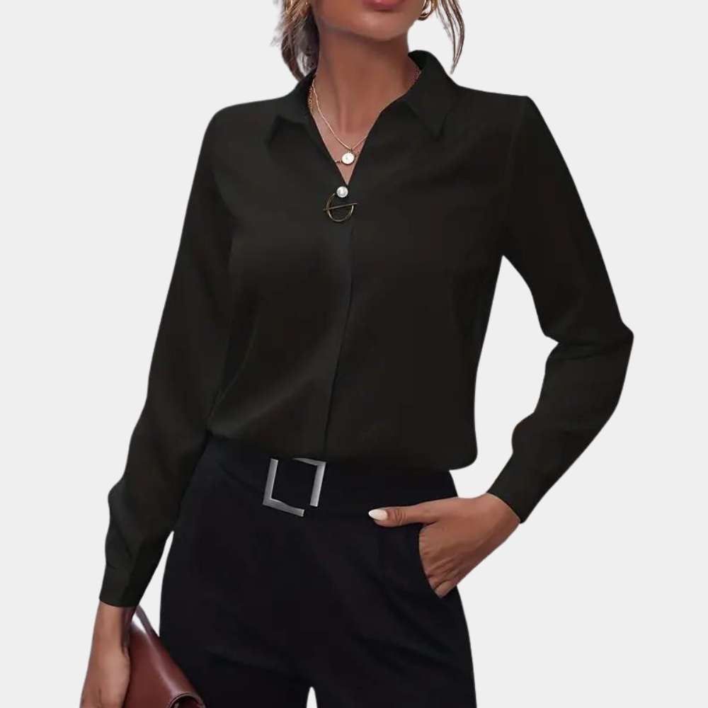 Evangeline | Elegant Button Front Blouse