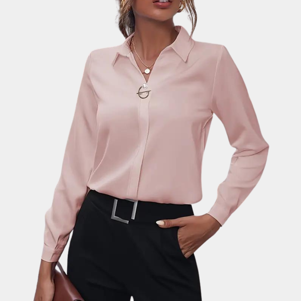 Evangeline | Elegant Button Front Blouse