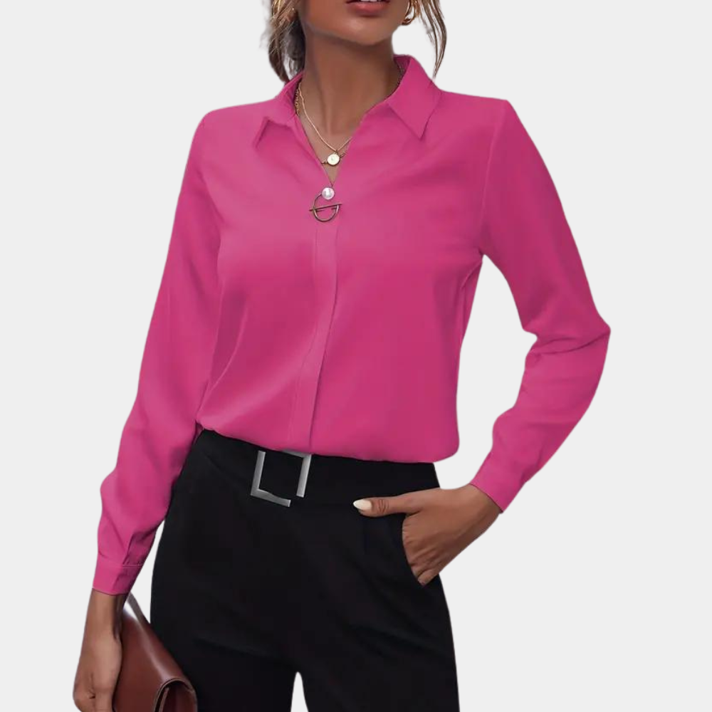 Evangeline | Elegant Button Front Blouse