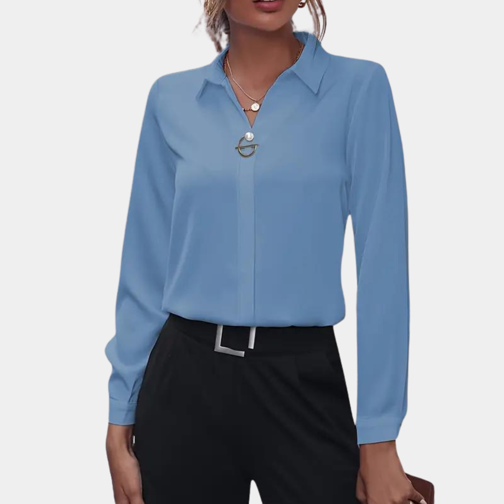 Evangeline | Elegant Button Front Blouse