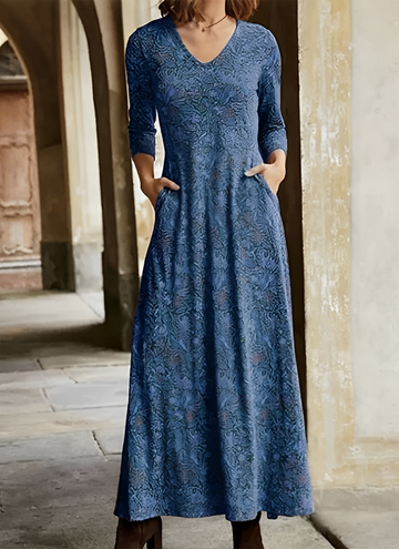 Evangeline | Elegant Paisley Maxi Dress