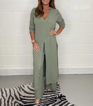 Vivienne | Elegant V-Neck Palazzo Going Out Sets