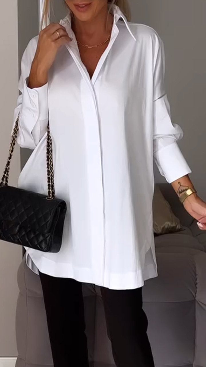 Thessaly | Oversized Button Down Blouse