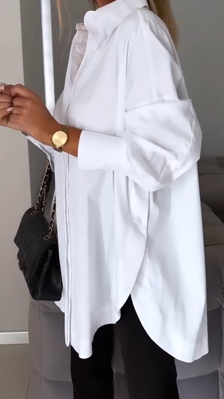 Thessaly | Oversized Button Down Blouse