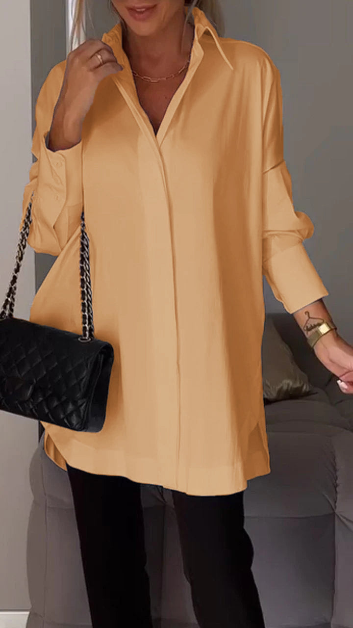 Thessaly | Oversized Button Down Blouse