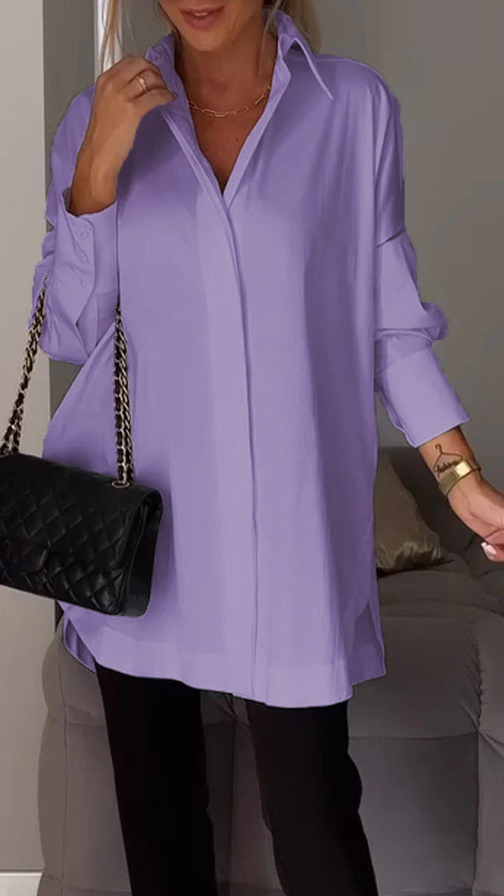 Thessaly | Oversized Button Down Blouse