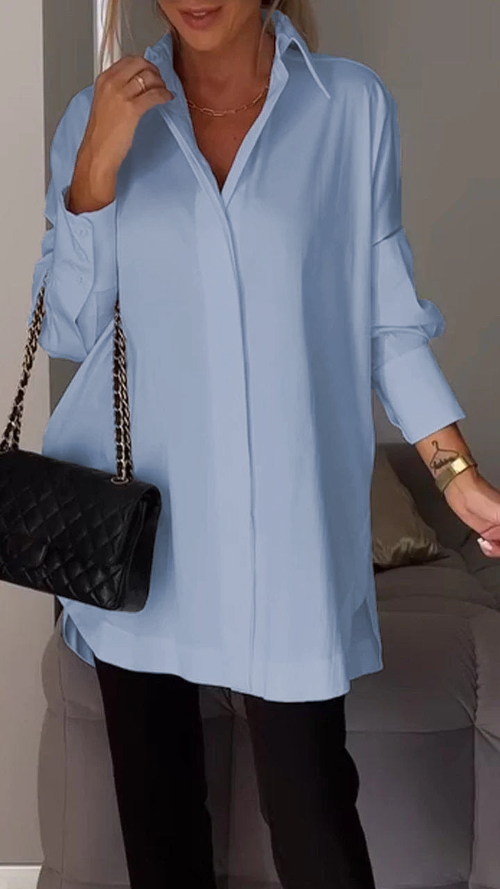 Thessaly | Oversized Button Down Blouse