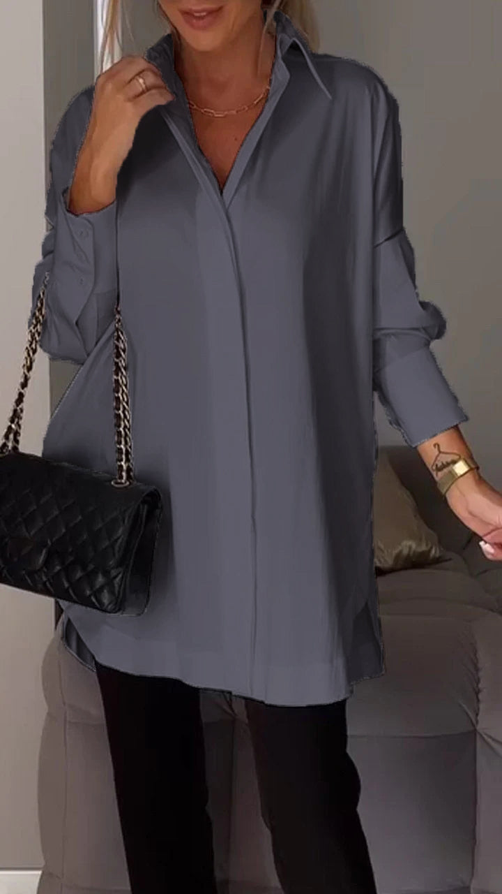 Thessaly | Oversized Button Down Blouse