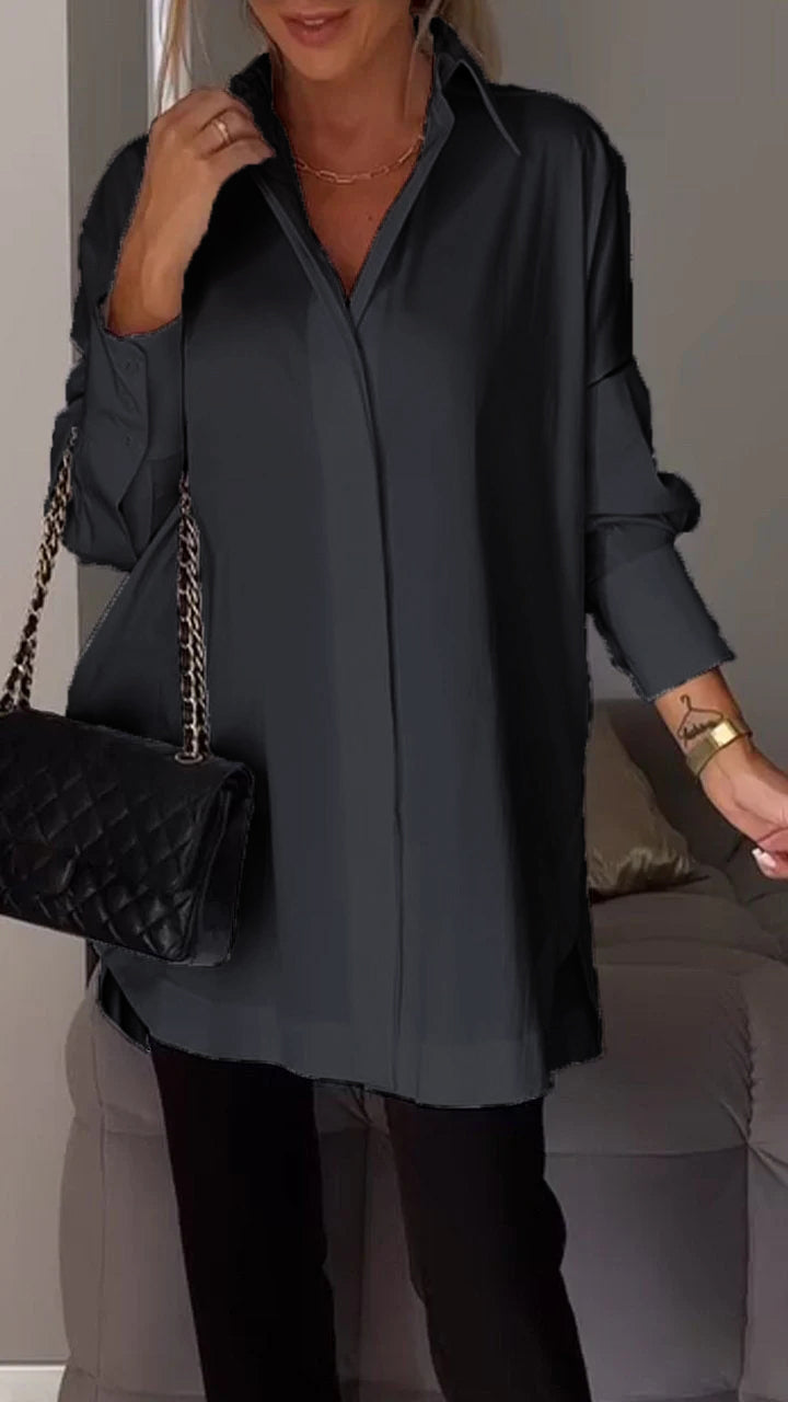 Thessaly | Oversized Button Down Blouse