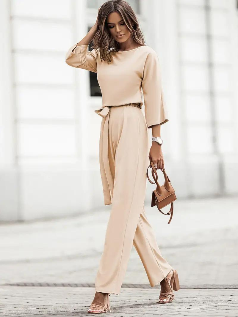 Bianca | Elegant Wide Leg Two Piece Set