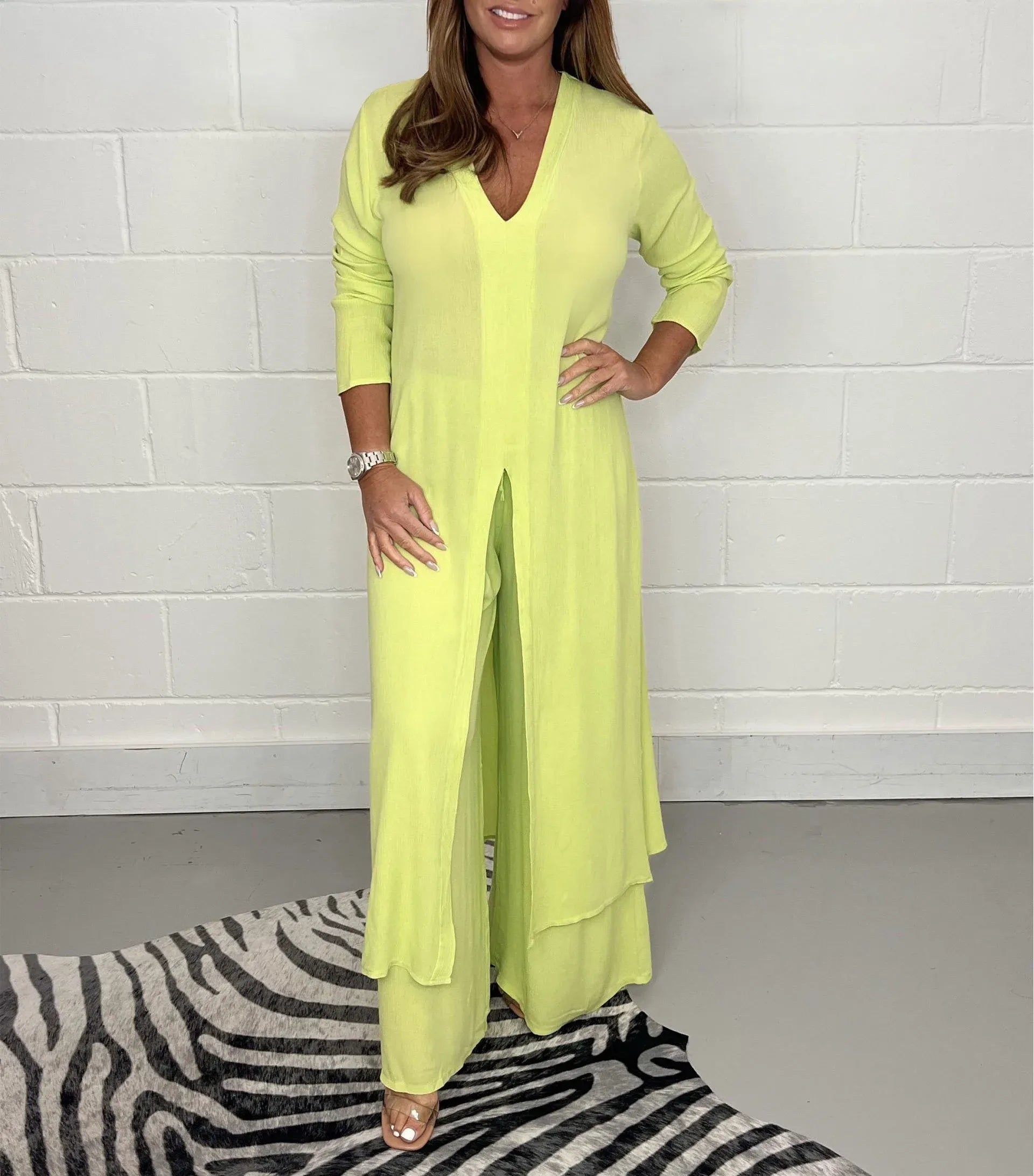 Vivienne | Elegant V-Neck Palazzo Going Out Sets