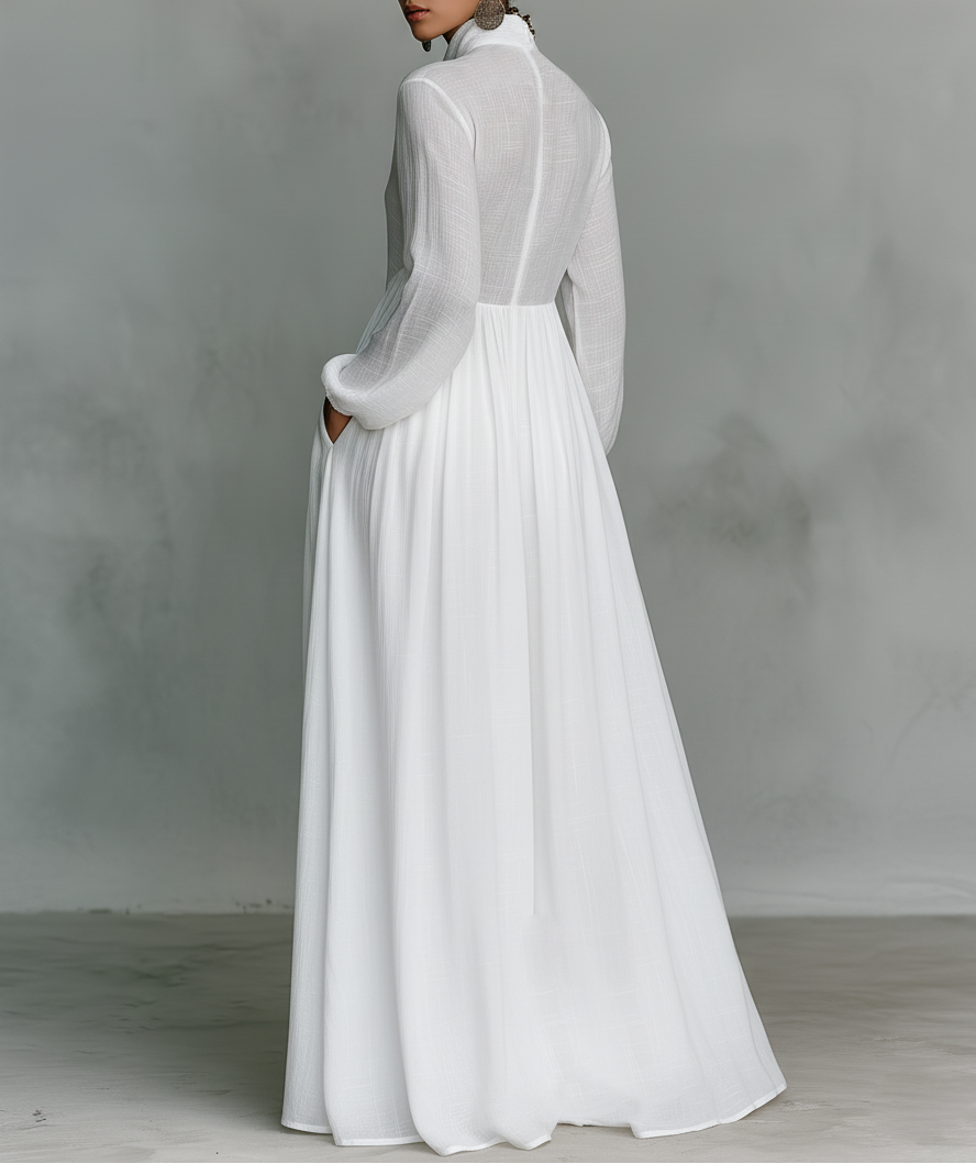 Brielle | Elegant Button Front Maxi Dress