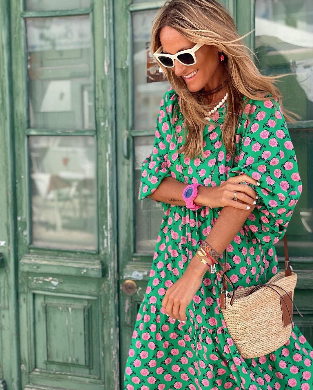 Cassia | Romantic Polka Dot Empire Maxi Dress